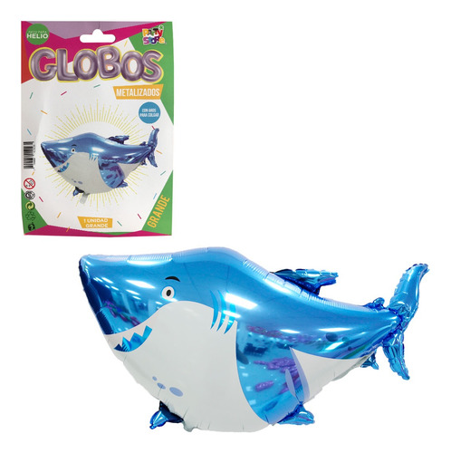 Globos Forma Animales Tiburon Shark Decoracion Cotillon X5