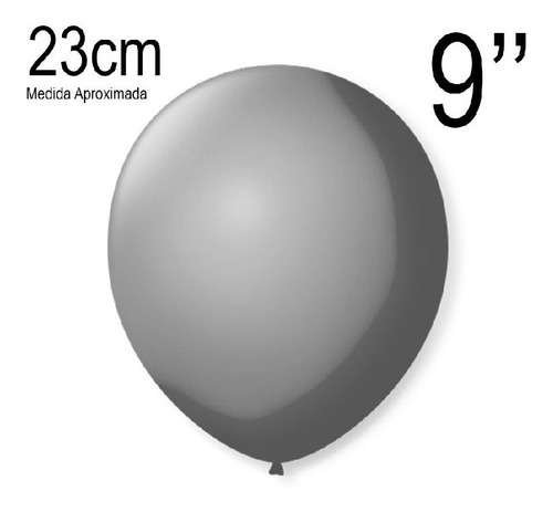 Balão De Festa Latex 9'' 23cm - Colorido Sortido - 50 Unidad