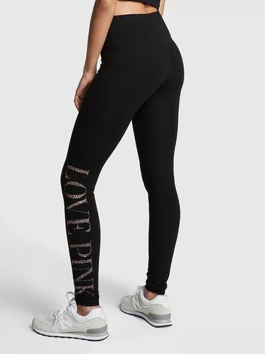 Calça Victorias Secret Legging Pure Black Leopard