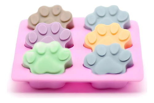 Para Molde De Silicon En Forma De Huella De Perro Color