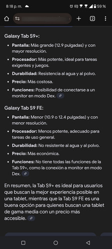 Tablet Samsung Galaxy Tab S9 Plus 12gb 256gb Gris Gris Oscuro