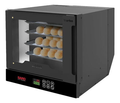 Horno Electrico Comercial Turbinado Digital Saro 4 Bandejas