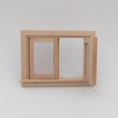 1/12 Muebles De Ventana De 2 Paneles Accesorio De Bricolaje