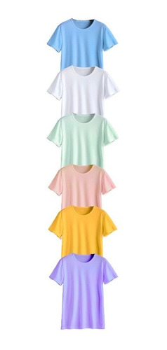 Playeras Set Moda Caballero 6pz Calidad Top Colores Varios