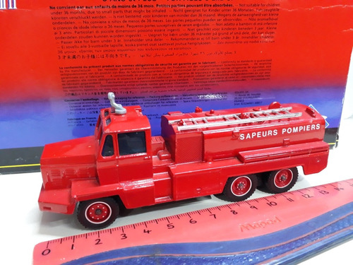 Solido 1/50 France Camión Berliet  Bombero Cisterna 