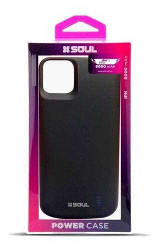 Imagen 1 de 5 de Funda Cargadora Soul Para iPhone 11 Power Case Bateria Extra