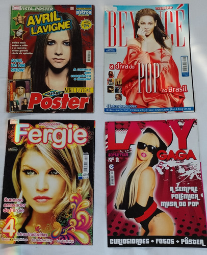 Pôsteres Restart, Rihanna,fergie, Avril , Lady E Beyoncé (Usado)