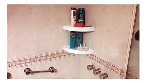 Esquinero Repisa X 2 Baño 37 X 26,5 X 4,5 Blanco