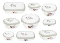 Comprar Set X9 Contenedores Herméticos Recipientes San Remo Flor 
