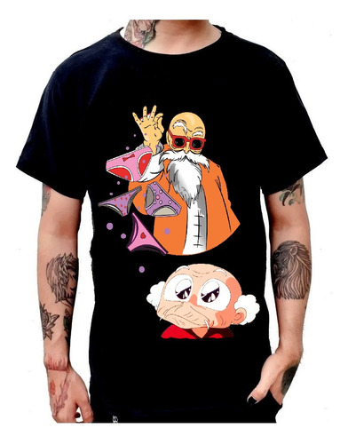 Playera Maestro Roshi Happosai Dragon Ball Z Ranma 1/2 Waifu