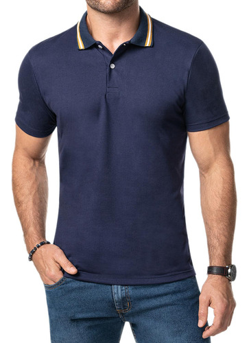 Camiseta Polo Felipe Azul Osc Para Hombre Croydon