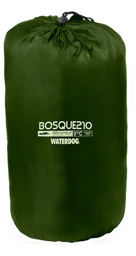 Bolsa De Dormir Watergod Bosque210 Camping Carpa 8°c 1 Plaza Color Verde Ubicación Del Cierre Derecho