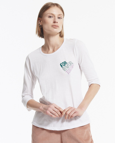 Remera Love Flock - Off-white Mujer Portsaid