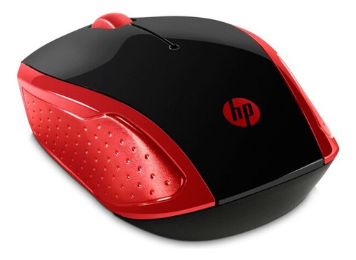 Mouse Óptico Inalambrico Hp 200 Rojo 1000 Dpi 10mts 2.4ghz