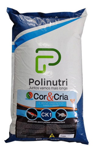 Ração Poli-nutri Ck1 Crescimento Para Carpa E Kinguio 15kg