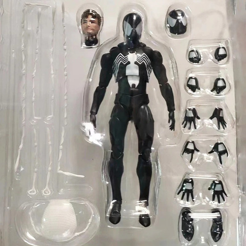Maqueta Móvil De Figura De Acción Mafex 147 Black Spiderman,