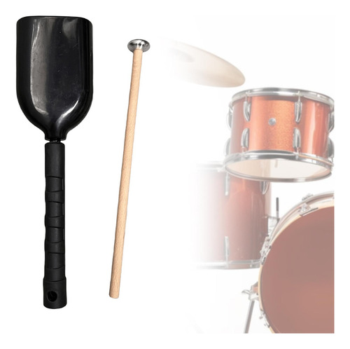 Cencerro Con Mango Con Mazo, Campana Musical, Negro L
