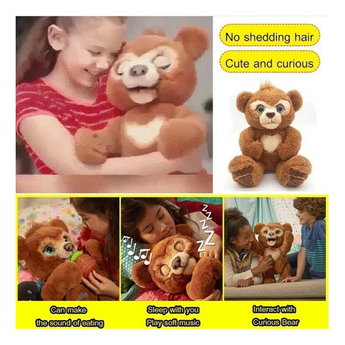 Muñeco De Pelucia Interactivo Con Forma De Oso Curioso De Br