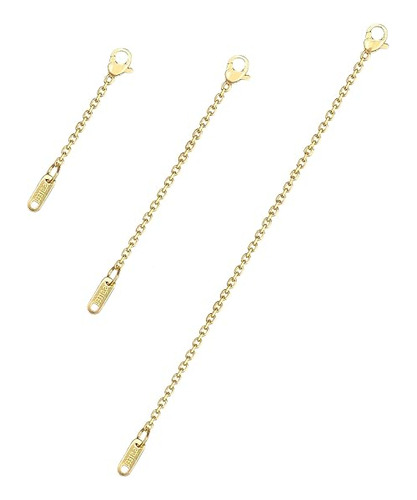 Extensores Extensores Cadena Chapados En Oro 18 Quilates Par