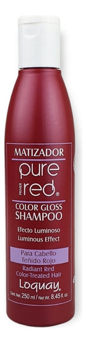 Shampoo Puré Red Matizador Cabello Teñido Rojo 250ml Loquay