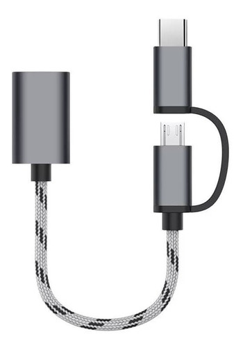 Cable Adaptador Convertidor Usb 2 En 1 Tipoc Micro Usb