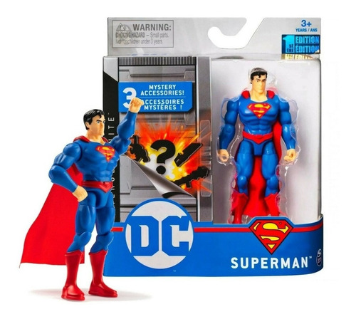 Superman 10 Cm Figura Articulada Con Acc Spinmaster Original