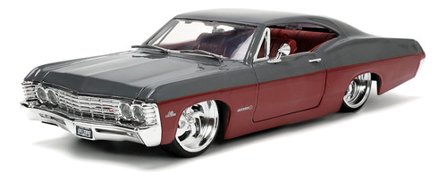 Jada Toys Big Time Muscle 1:24 1967 Chevy Impala Ss Gris/...