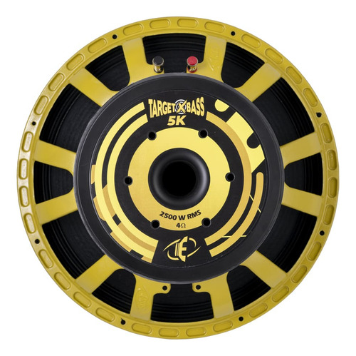 Alto Falante Eros Target Xbass 5k Woofer 2500w 15 Polegadas Cor 4 Ohms - Amarelo