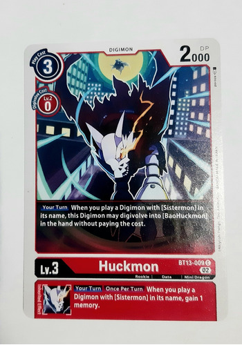 Carta Huckmon Bt13 009 C Digimon Tcg Versus Royal Knights 