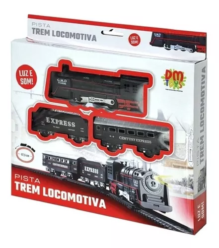 Pista Trem Locomotiva Com Luz Dmt5373 - Dmtoys