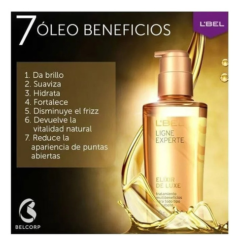 Aceite Para Cabello Elixir De Luxe Ligne Experte Lbel 90 Ml