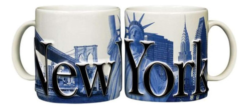 Taza Americaware Smnyc01 New York, 18 Onzas, Color Azul, En