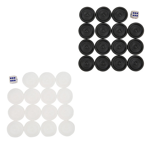 Juego De Backgammon De Plástico Blanco Y Negro De Internatio