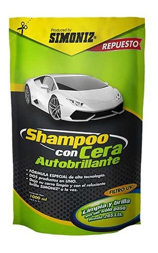 Shampoo Con Cera Autobrillante Simoniz 1000ml