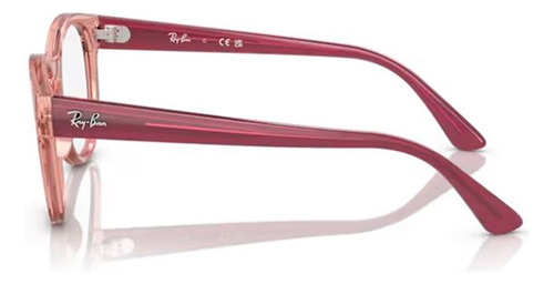 Lentes Ray Ban Rx7227 8314 Transparent Pink Oftalmico Color Transparent Pink 8314