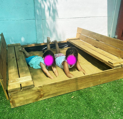 Arenero Grande 150x150 Incluye Fondo Plástico 5 A 8 Niños