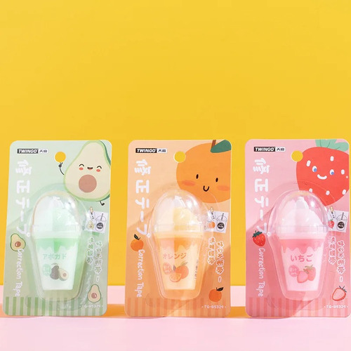 Kit De 3 Correctores De Cinta Escolar Kawaii Smoothies