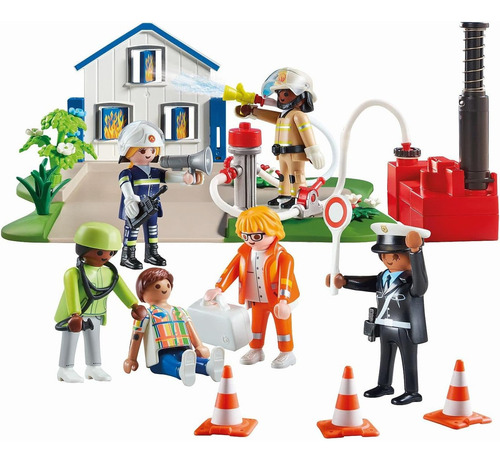 Playmobil Mis figuras Crea tu figura Mission Rescue 70980 Color Azul