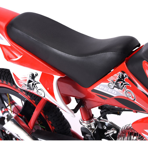 Bicicleta Entrenadora Niños Aeiou Baj-15005 R16 Motocross Color Rojo Tamaño Del Cuadro 16