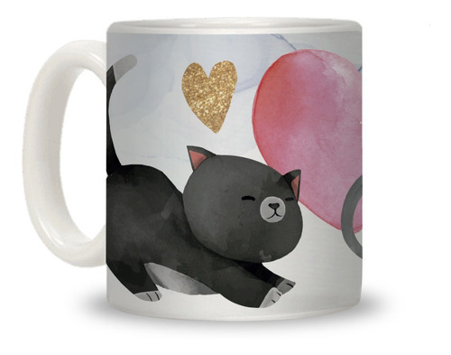 Taza Sublimada Gatitos Amor Dibujo