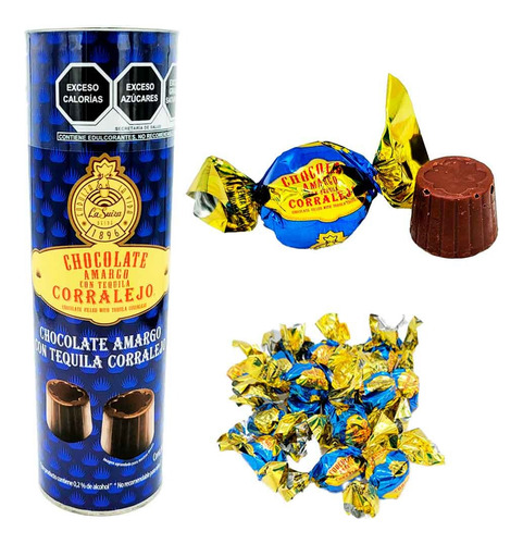 Chocolate Amargo Tequila Corralejo Suiza 2 Tubo 180 G C/u