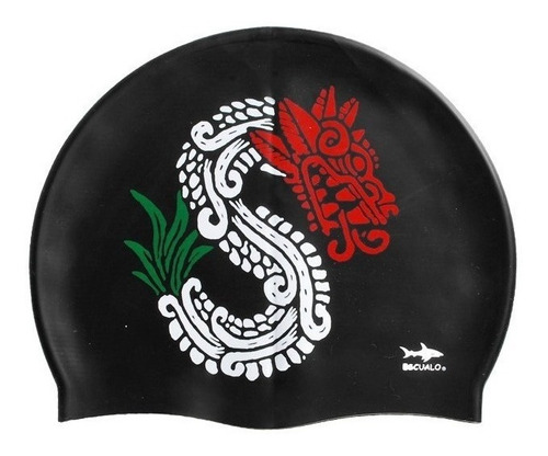 Gorra Natacion Adulto Modelo Quetzal 2 - Escualo Color Negro Talla Unitalla Diseño De La Tela Silicon