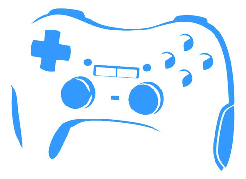 Vinilo Deco Gamepad Mod0429 Color Azul