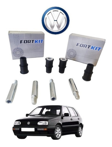 Imagem 9 de 10 de Par De Kit Pino Guia Bucha Pinça Freio Vw Golf Audi Audi A3