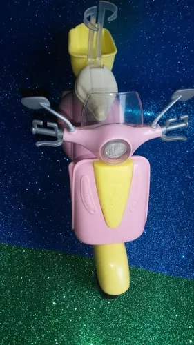 Moto De Brinquedo Motinha Scooter Estilo Barbie Jog Burgman rosa branca
