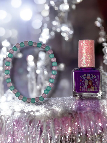Set De 2 Piezas Esmalte De Uñas Y Pulsera Niñas Licencias Frozen