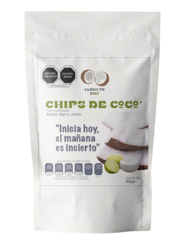 Chips De Coco Deshidratado Sal Y Limón (5 Pzs)