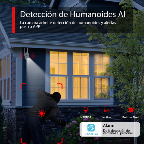 2pcs Cámara De Seguridad Anberx K1 Hd 4MP Visión Nocturna,Mini Cámara wifi 2.4GHz,Audio Bidireccional,Detección de Movimiento con Alerta,Cloud Video Recording,O-KAM PRO APP