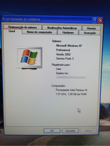 Pc Desktop/ Pentium 3-1000ghz/ Ram 1gb/ Hd 40gb/ Nostálgico! (Usado)