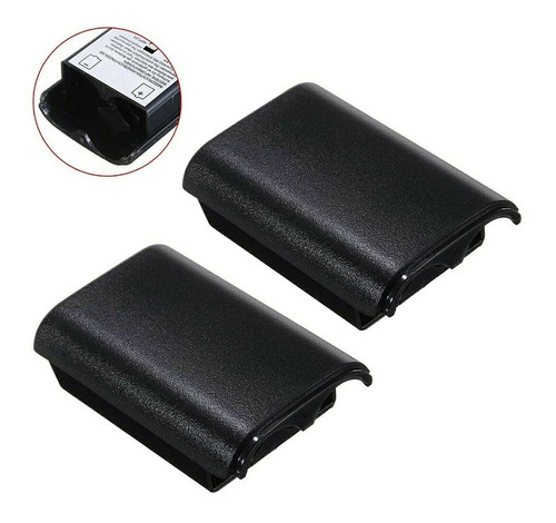 2x Suporte Caixinha Case Preto Pilha Controle Para Xbox 360